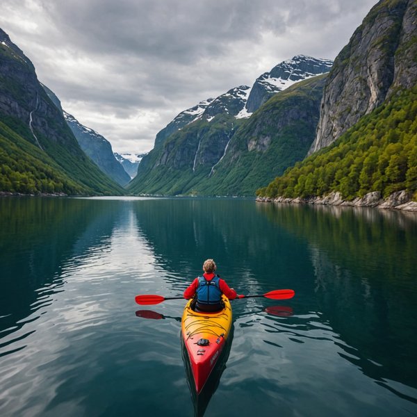 Quelle croisière propose des excursions pour découvrir les fjords norvégiens en kayak?